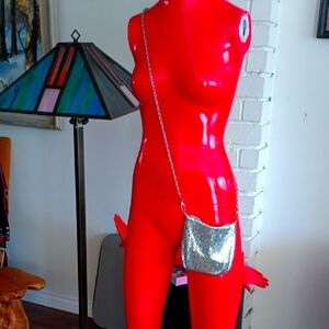 Whiting & Davis Silver Crossbody Bag